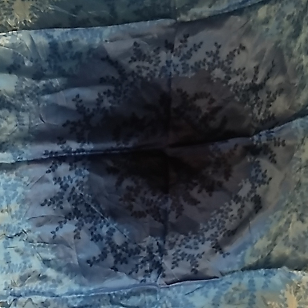 Vintage St. Michael Rayon Satin Women's scarf in blues Italy